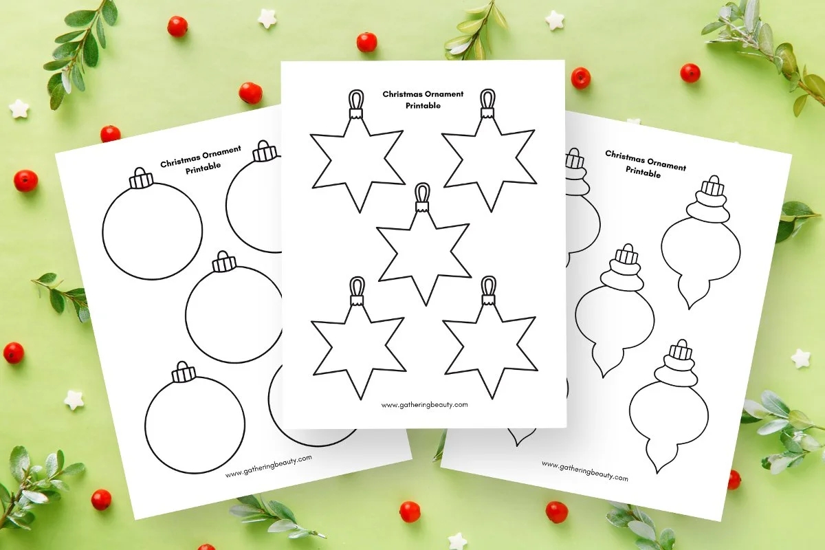 christmas ornament printable — gathering beauty